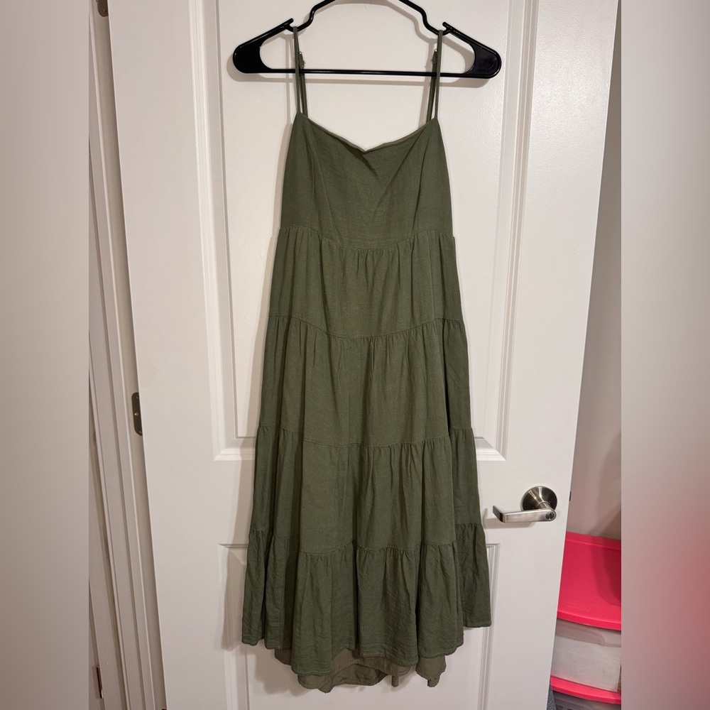 Olive Green Summer Dress